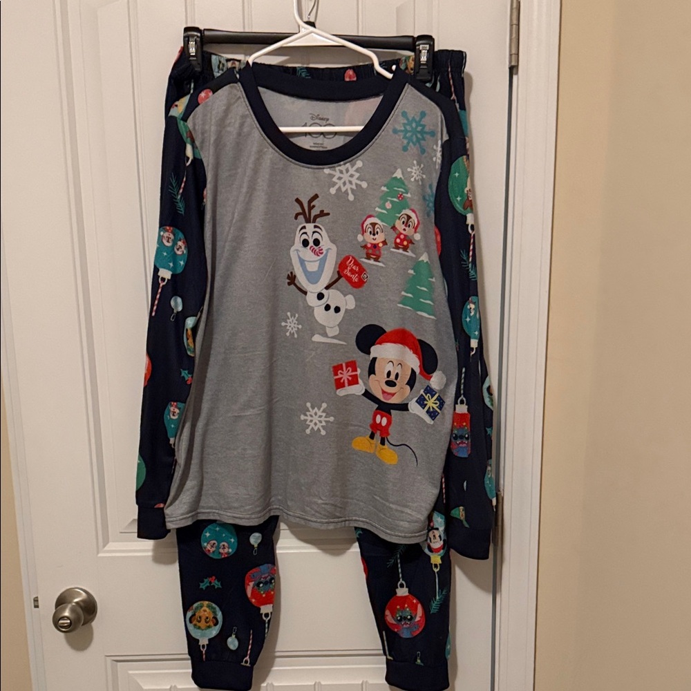 Disney  Women’s Pajamas - Gray and Blue Mickey Olaf‎ Disney Pixar 100